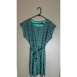 The Limited fit & flare floral dress women’s size L teal